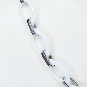 Collier/Kette Edelstahl mit Keramik 45cm