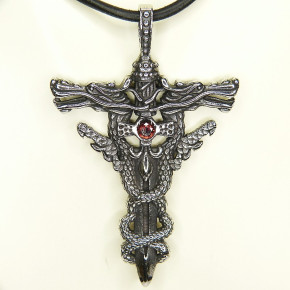 Drachenkreuz mit Schwert aus Edelstahl