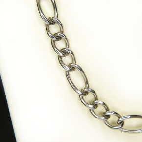 Figarokette rund Edelstahl 56cm
