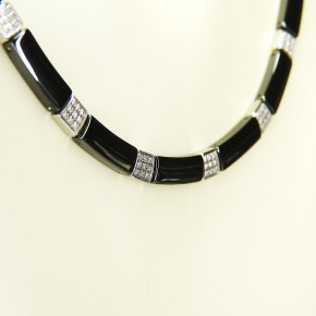 Collier Edelstahl/Keramik 47cm