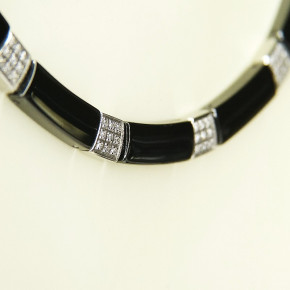 Collier Edelstahl/Keramik 47cm