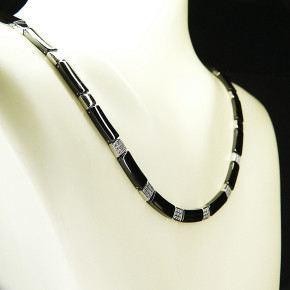 Collier Edelstahl/Keramik 47cm