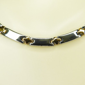 Edelstahlcollier Bicolor 45cm