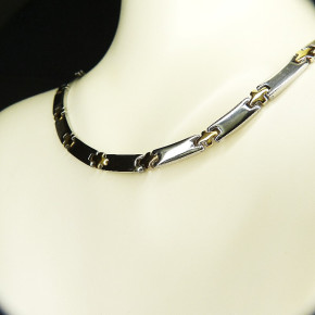 Edelstahlcollier Bicolor 45cm