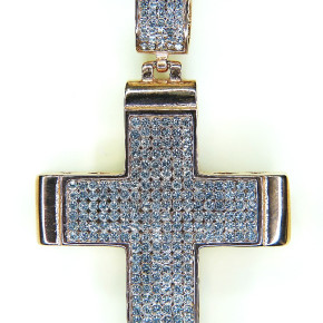 Edelstahlanhänger rosévergoldet "Kreuz"