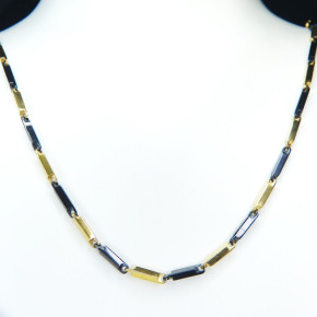 Edelstahlkette schwarz/gold ca. 60cm