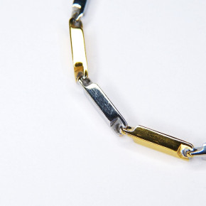 Armband Edelstahl bicolor ca.19cm
