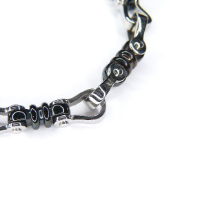 Armband Edelstahl teilweise geschwärzt