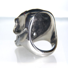 XXL-Ring Edelstahl Totenschädel W24
