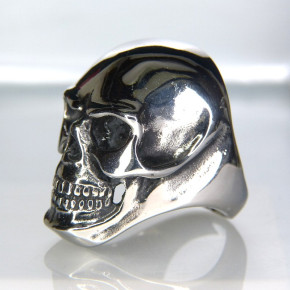 XXL-Ring Edelstahl Totenschädel W24