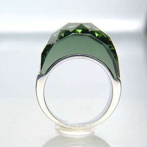 Edelstahlring mit Zirkonia Größe 60 (Ø ca. 19,1 mm)