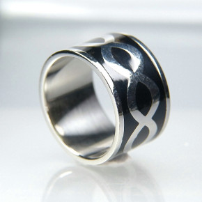 Edelstahlring mit Emaille W 22