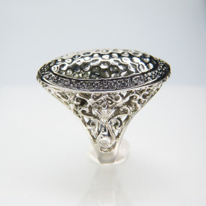 Edelstahlring mit gehämmerter Oberfläche Größe 55 (Ø ca. 17,5 mm)