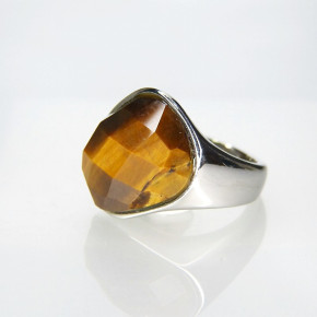 Edelstahlring mit Tigerauge W 18,1