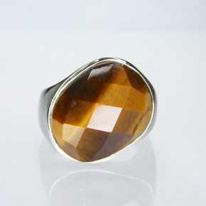 Edelstahlring mit Tigerauge W 18,1