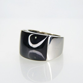 Edelstahlring mit Glas W 17,5