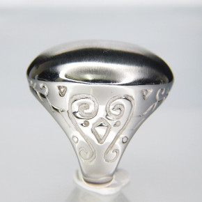 großer Edelstahlring mattiert Größe 56 (Ø ca. 17,8 mm)