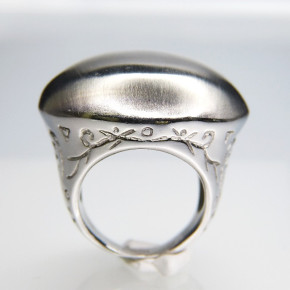 großer Edelstahlring mattiert Größe 56 (Ø ca. 17,8 mm)
