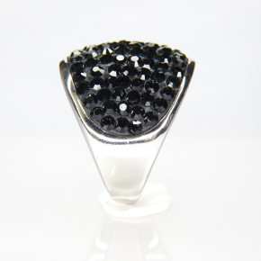 Edelstahlring mit schwarzen Steinen W 19,1