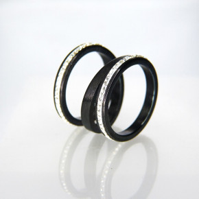 Spiralring Edelstahl geschwärzt Größe 56 (Ø ca. 17,8 mm)