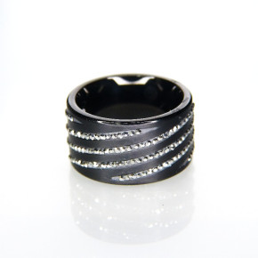 breiter Edelstahl Ring geschwärzt Größe 59 (Ø ca. 18,8 mm)