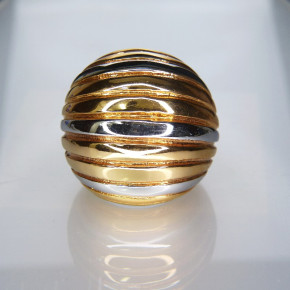 auffälliger Edelstahlring Bicolor Größe 60 (Ø ca. 19,1 mm)