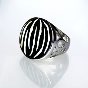 Edelstahlring "Zebra" W 18,1