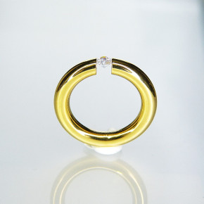 Spannring Edelstahl Größe 58 (Ø ca. 18,5 mm) / vergoldet