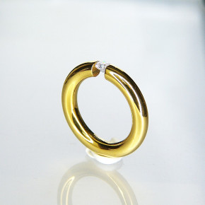 Spannring Edelstahl Größe 58 (Ø ca. 18,5 mm) / vergoldet