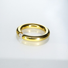 Spannring Edelstahl Größe 58 (Ø ca. 18,5 mm) / vergoldet