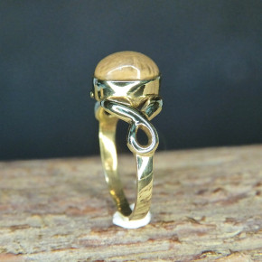 Goldring 333/- mit braunem Mammut W 18,5