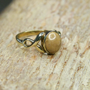 Goldring 333/- mit braunem Mammut W 18,5
