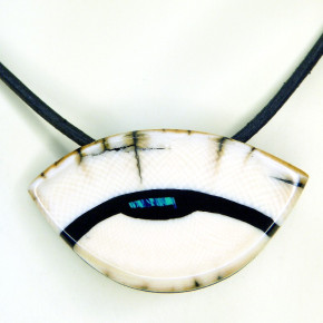 Mammut-Collier stark gemasert mit Azurit