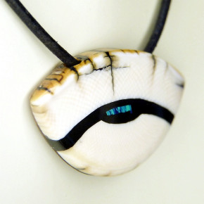 Mammut-Collier stark gemasert mit Azurit