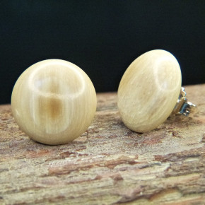 Bouton-Ohrstecker Mammut gefleckt ca. 18mm