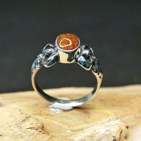 Silberring mit Bernstein W19
