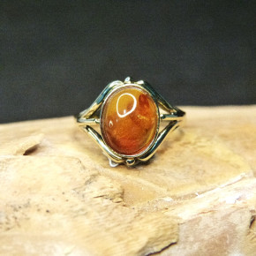 Goldring 333/- mit Bernstein W18