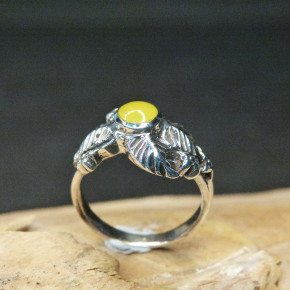 Silberring mit Bernstein W 18,8