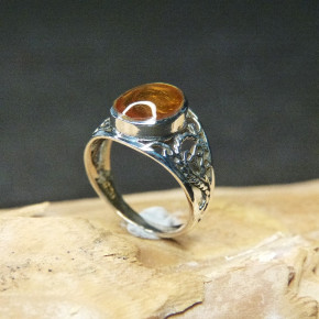 Silberring mit Bernstein W 16,9