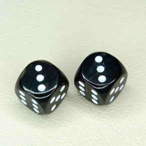 2er-Set Würfel Wasserbüffelhorn