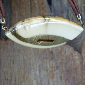 Mammut-Collier mit Bernstein