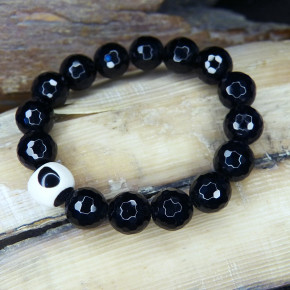Armband Mammut mit facettiertem Onyx