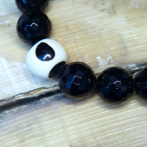 Armband Mammut mit facettiertem Onyx