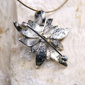 Brosche/Anhänger Edelweiß aus Silber