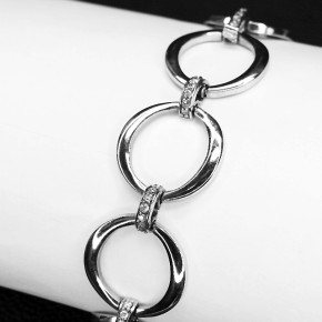 Silberarmband mit Zirkonia
