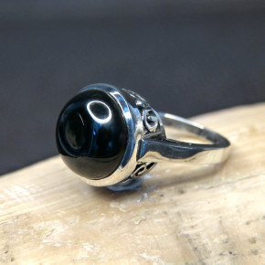 Silberring mit Onyx W17,5