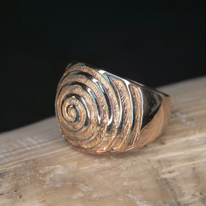 Silberring vergoldet "Spiralenmotiv" W17,8