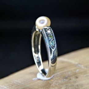 Silberring mit Perle W19