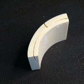 Bogensegment aus hellem Mammut ca. 64 x 35 x 9mm