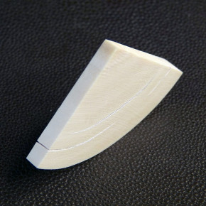 Keilscheibe aus hellem Mammut ca. 42 x 41 x 8 - 5mm